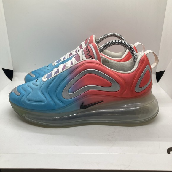Nike Air Max 720 Womens Size 7.5 Pink Sea Shoes Lava Glow Blue Flury - Picture 1 of 10